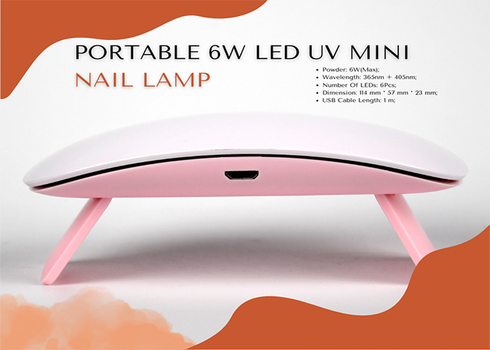 Lightweight Portable 6W LED UV Mini Small Sized Mouse Nail Lamp